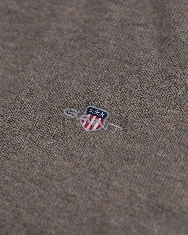 Maglia a collo alto in lana e cotone