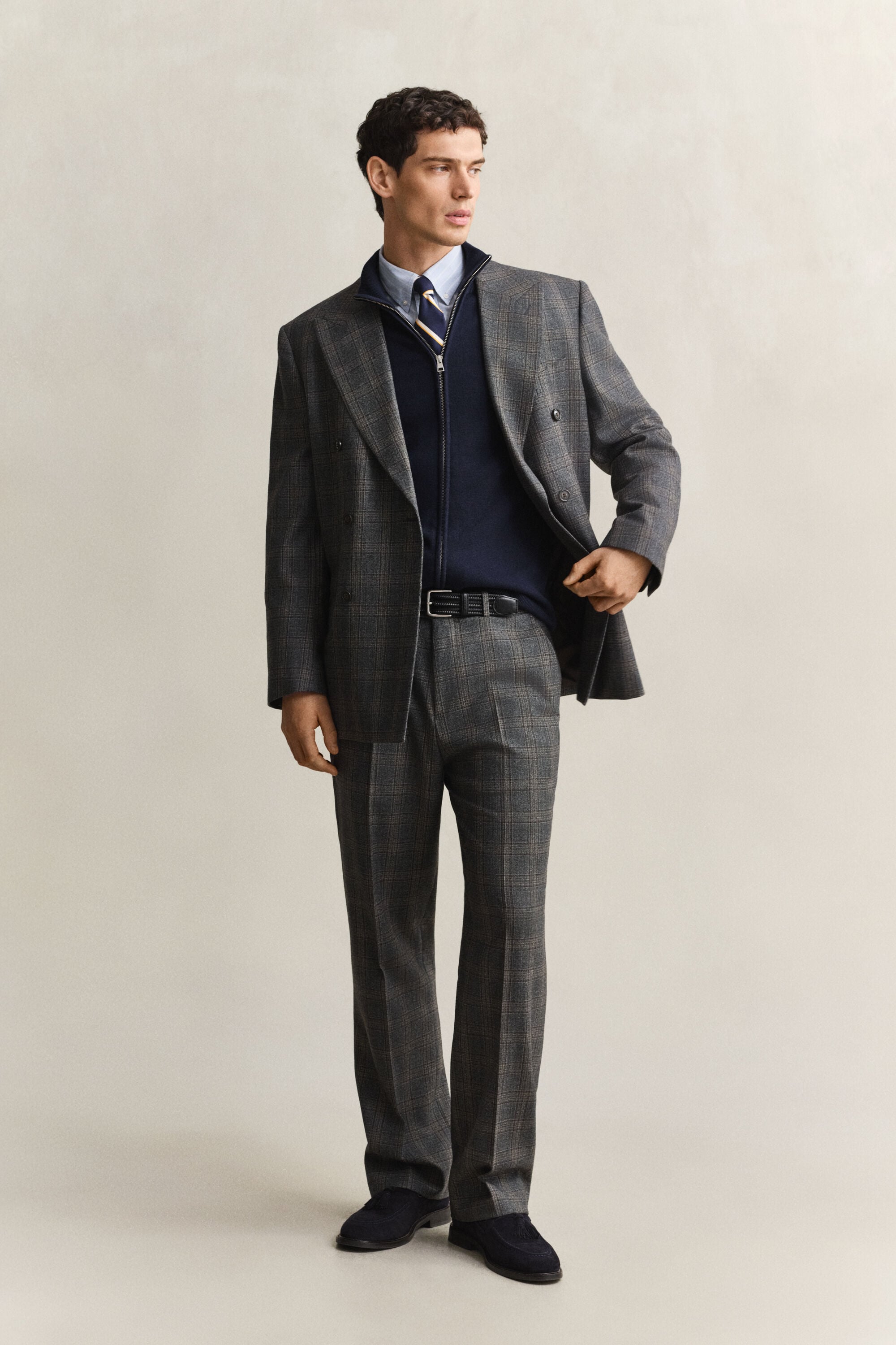 Cardigan in cotone casual con zip