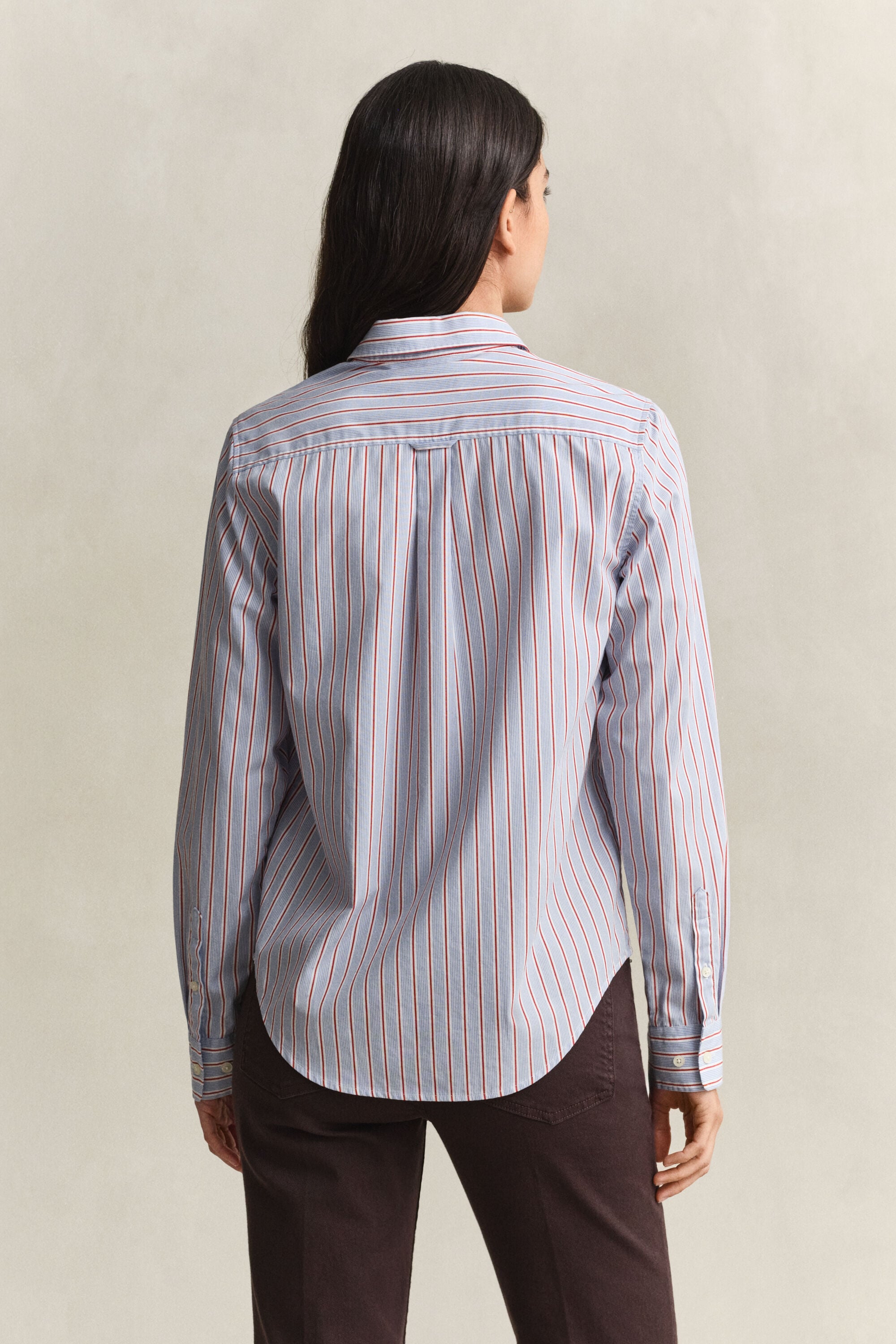 Camicia classica in popeline a righe regular fit