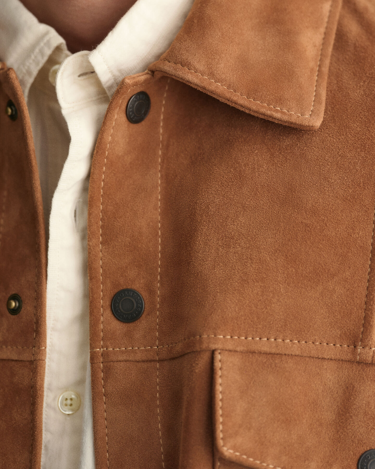 Camicia in camoscio oversize