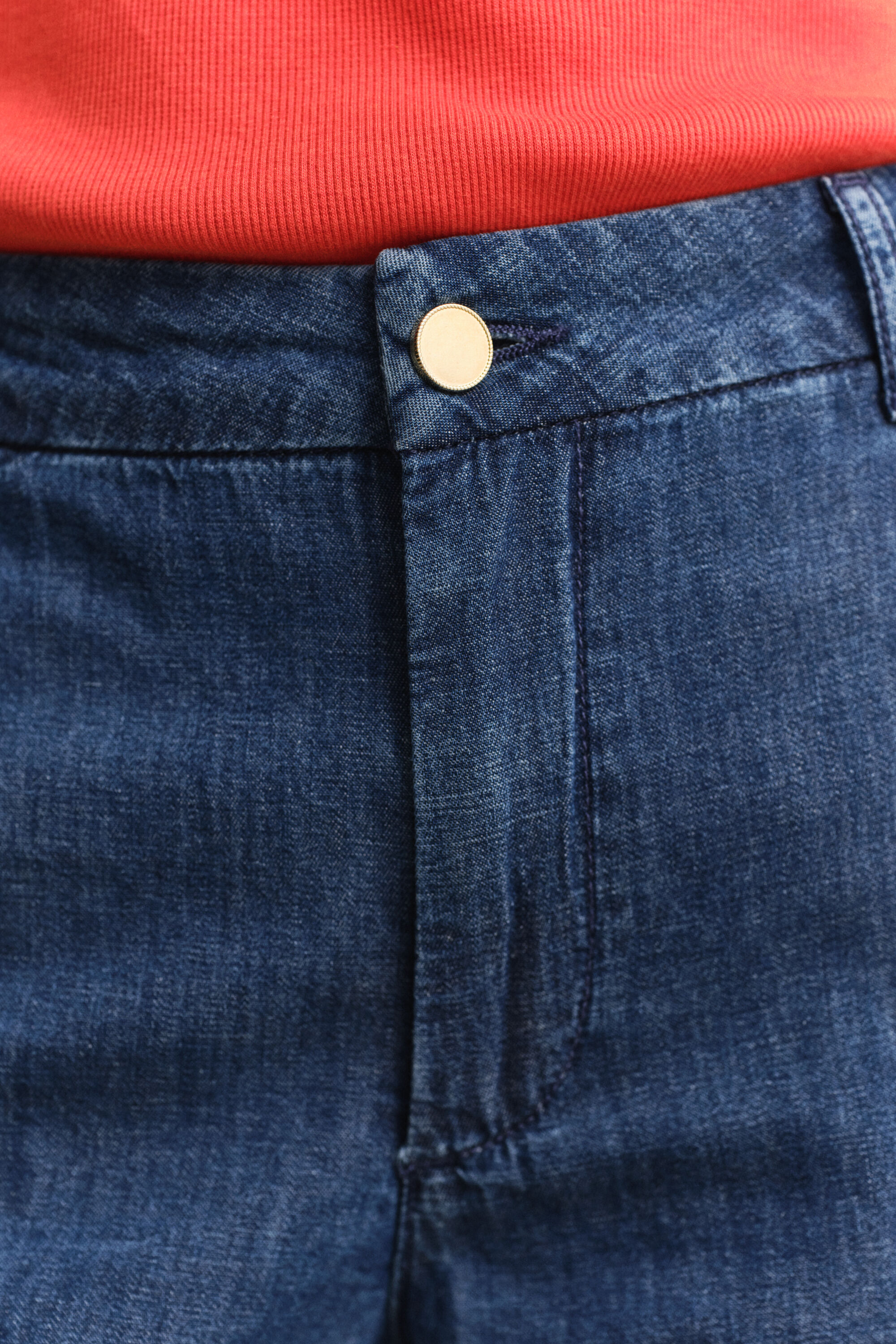 Jeans in lino e cotone