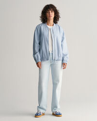 Giacca bomber in misto lino