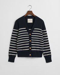 Cardigan in cotone a righe