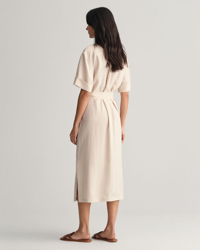 Abito chemisier a maniche corte e tasca