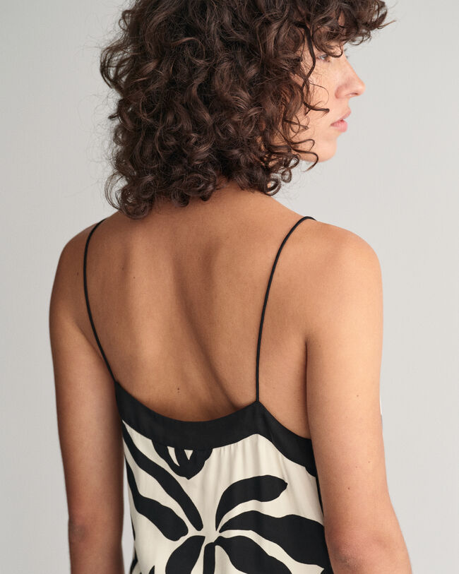 Abito con spalline Palm Print