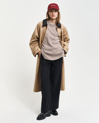 Maglia girocollo con dettaglio con motivo a spina di pesce