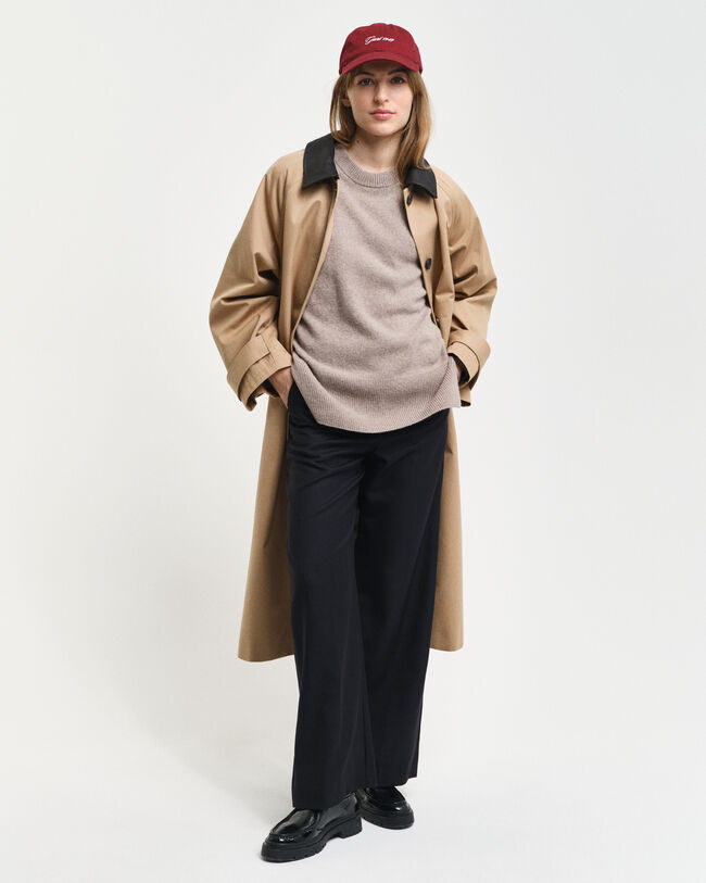 Maglia girocollo con dettaglio con motivo a spina di pesce