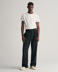 Pantaloni da abito gessati con pinces