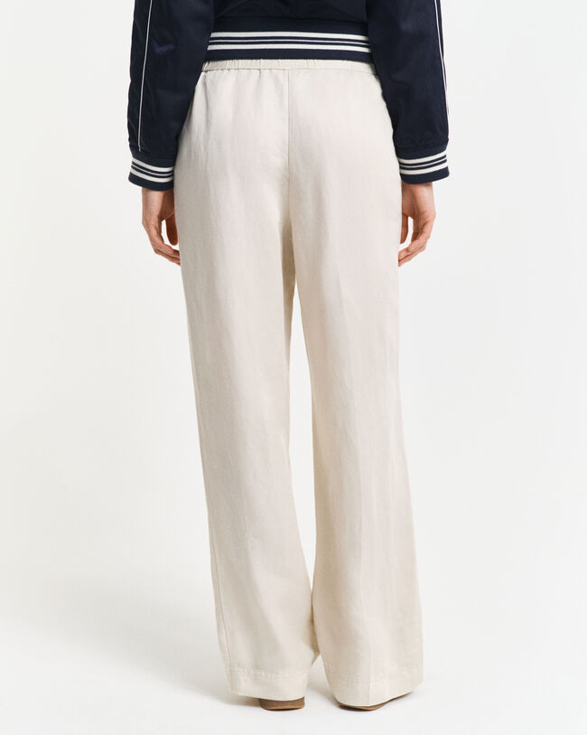 Pantaloni Pull-on in misto lino relaxed fit