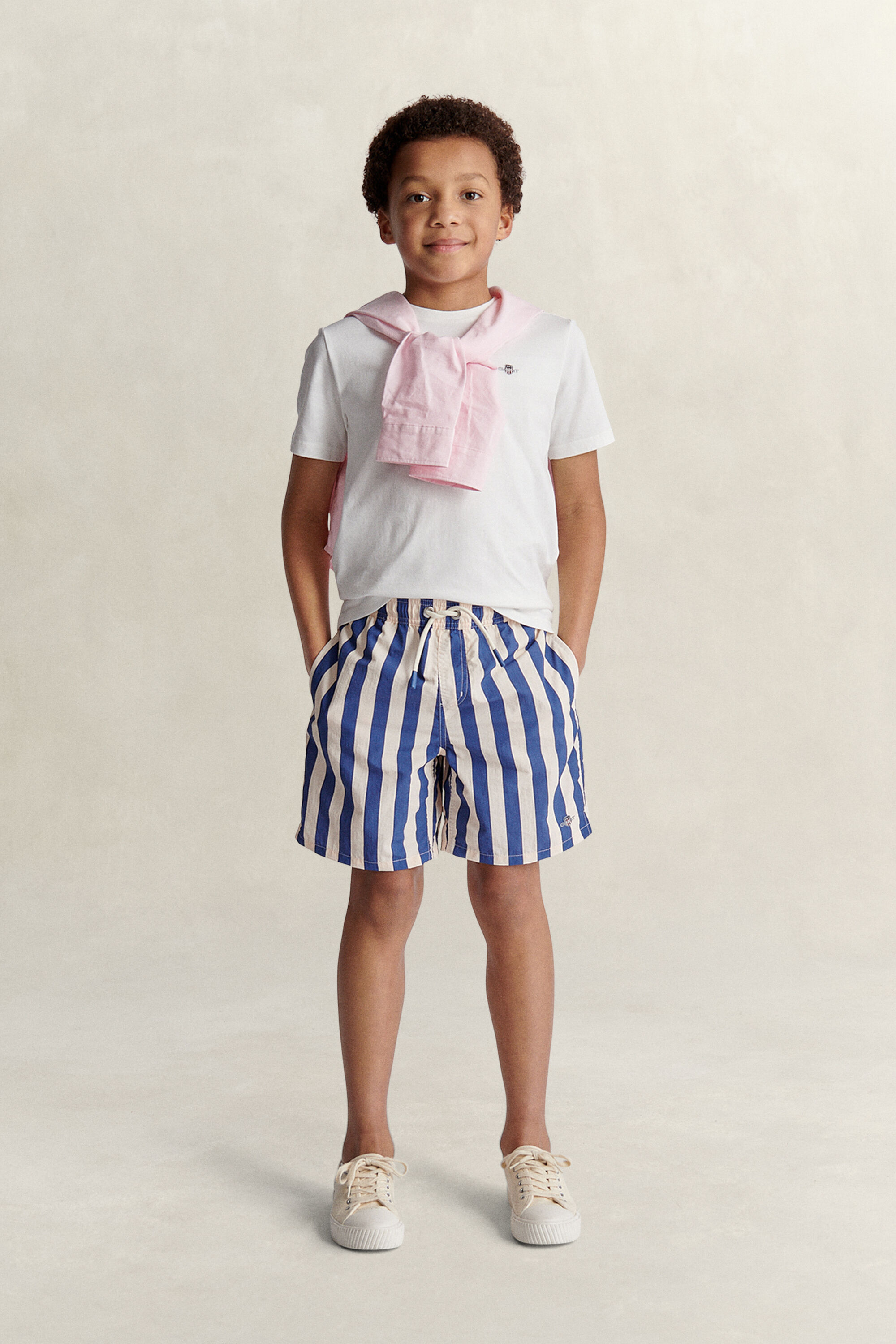 Pantaloncini da bagno a righe Teen Boys