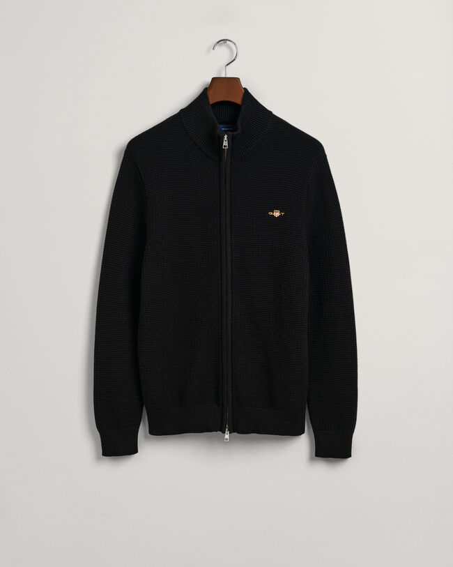 Cardigan in cotone testurizzato