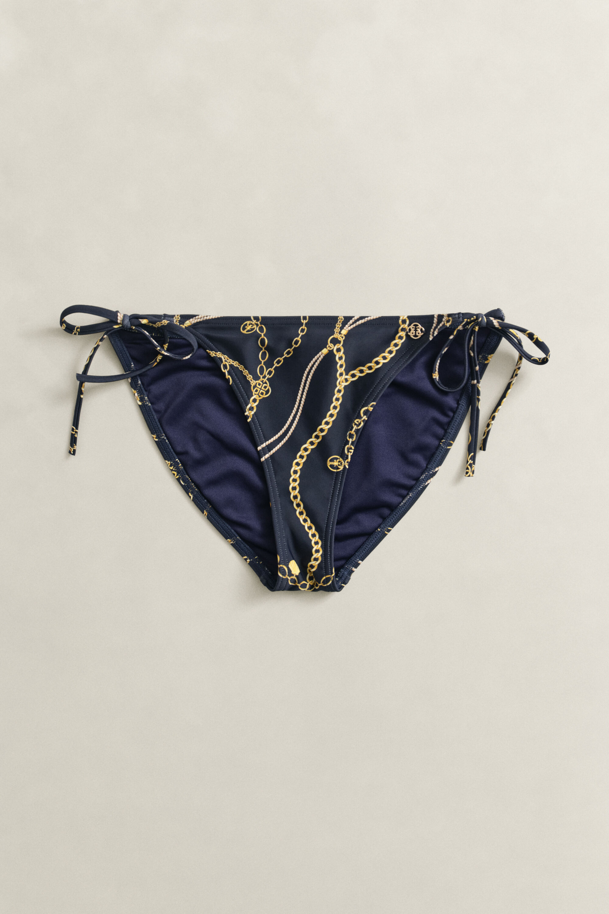 Slip bikini con lacci laterali e stampa