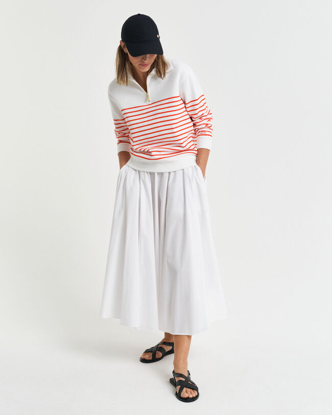 Felpa con zip corta Breton a coste