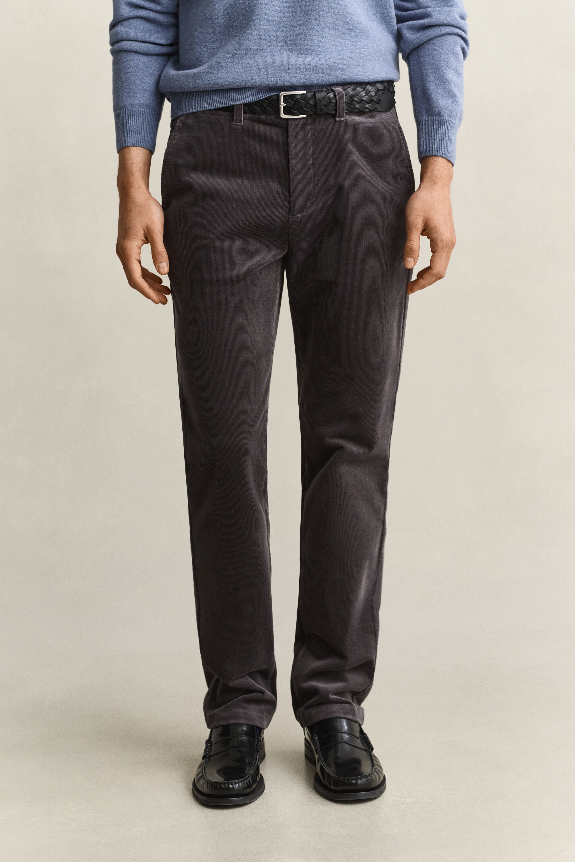 Pantaloni chino in velluto a coste regular