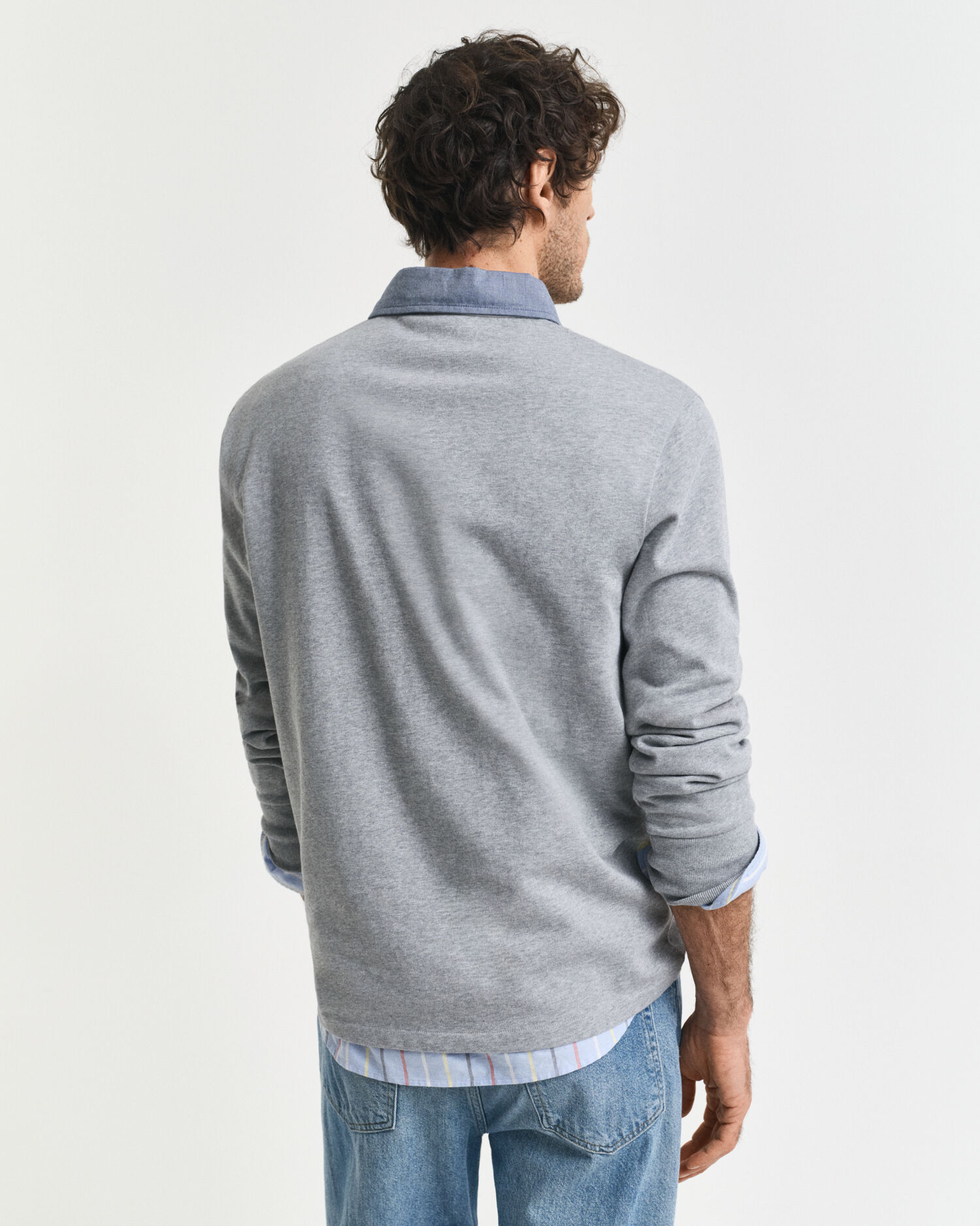 Heavy Rugger con colletto in chambray
