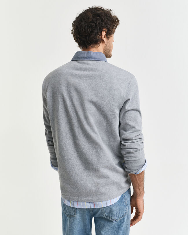 Heavy Rugger con colletto in chambray