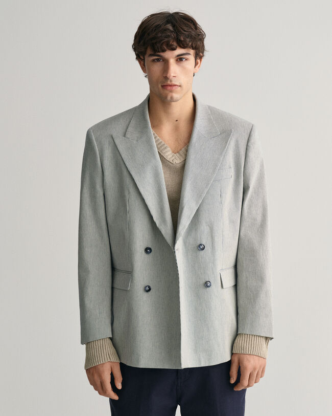 Blazer doppiopetto a righe oversize