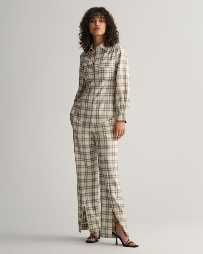 Camicia a quadri con pinces slim fit