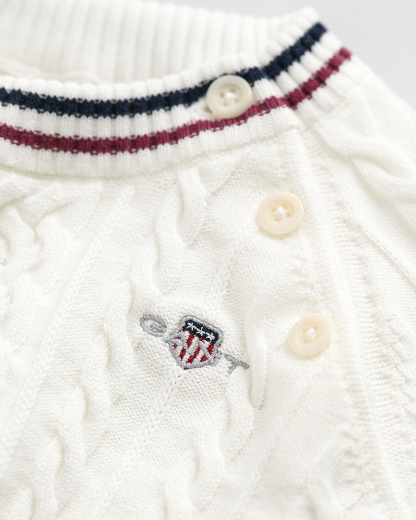 Set regalo maglia e pantaloni con lavorazione a trecce con righe Baby