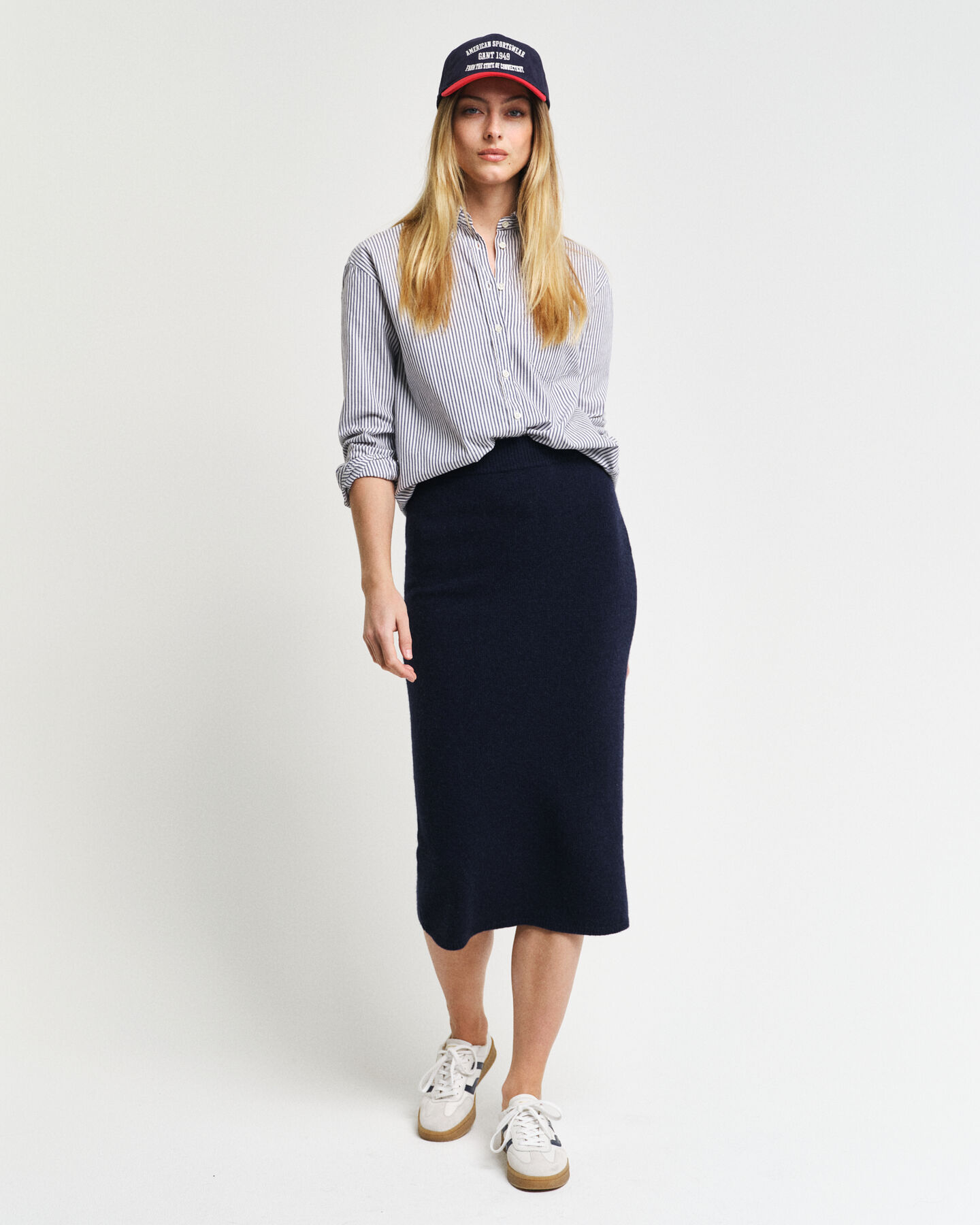 Gonna a maglia in lana