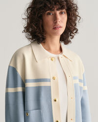 Cardigan a blocchi di colore