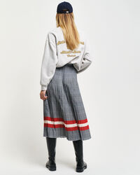 Gonna plissettata con stampa a quadri