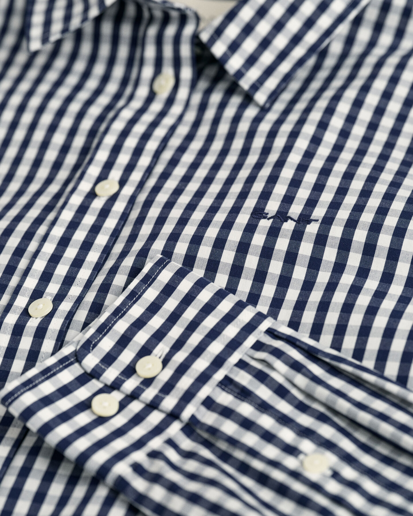 Camicia in popeline a quadri percalle regular fit