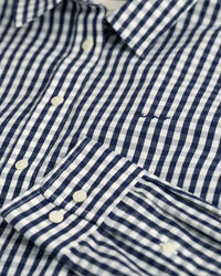 Camicia in popeline a quadri percalle regular fit