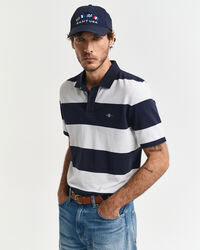 Polo in piqué colour block