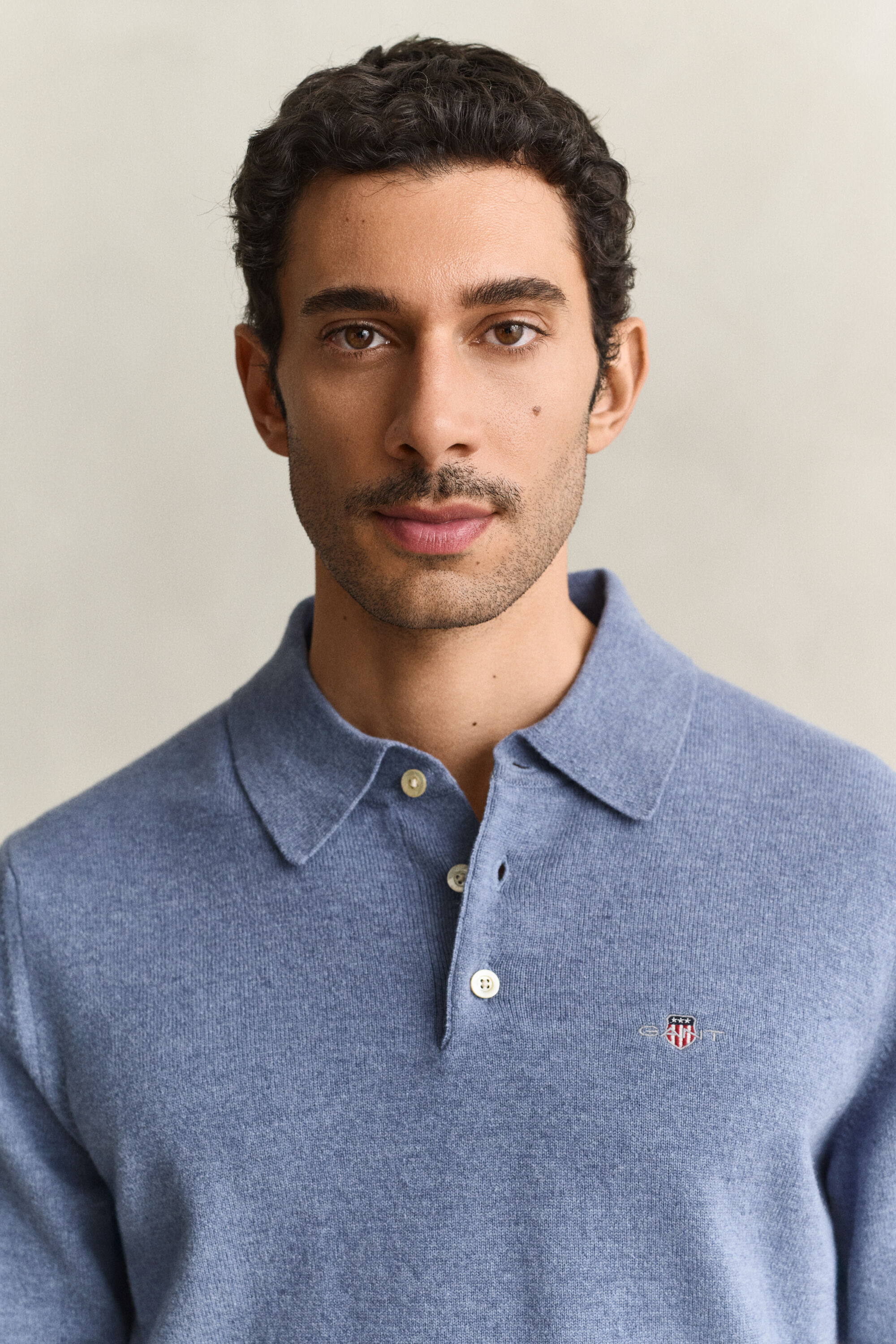 Maglia polo in finissima lana d’agnello