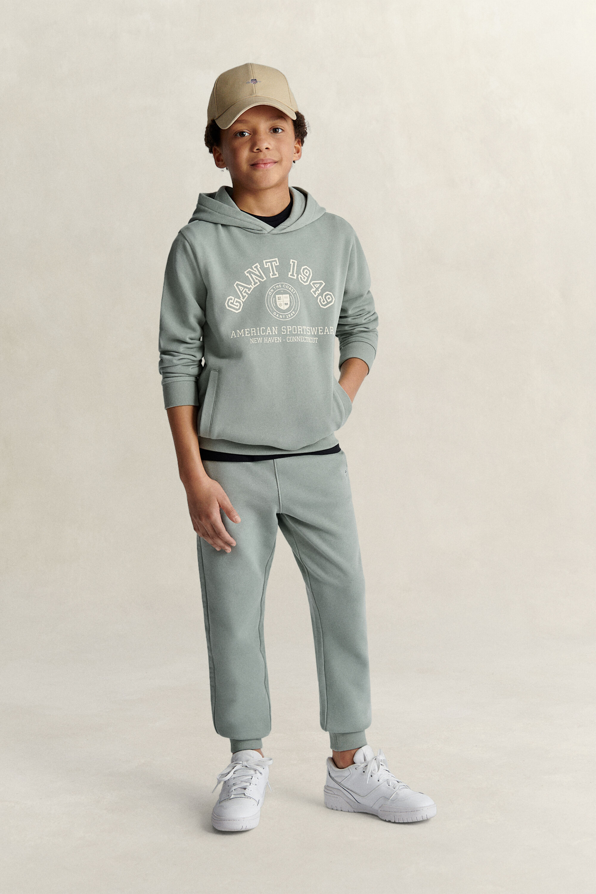 Felpa con cappuccio con logo Collegiate Teen Boys
