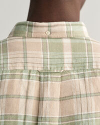 Camicia di lino in madras regular fit