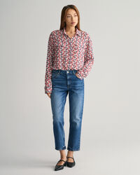 Camicia con stampa geometrica relaxed fit