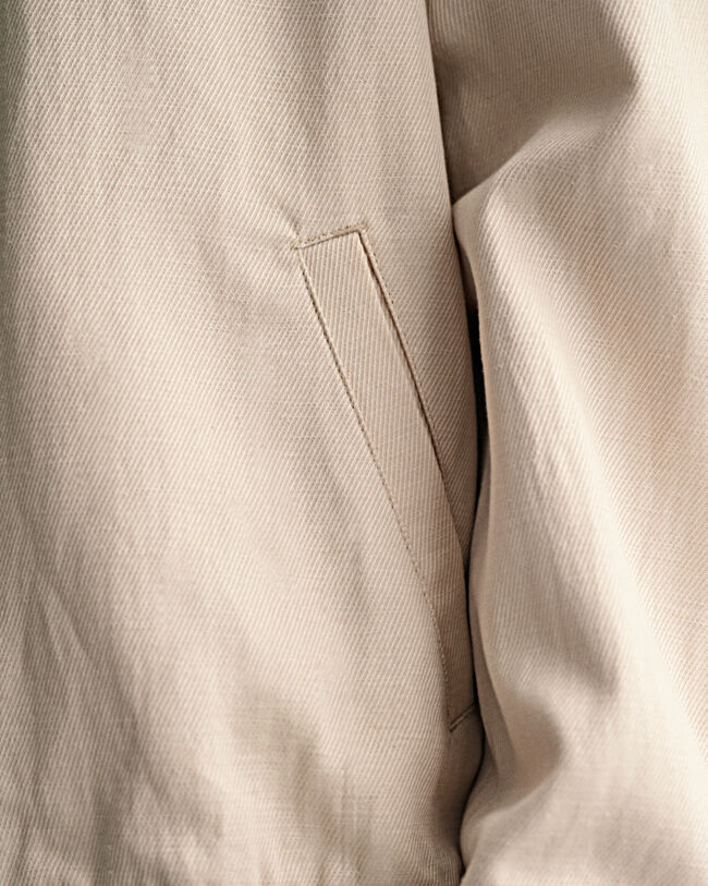 Giacca bomber in misto lino