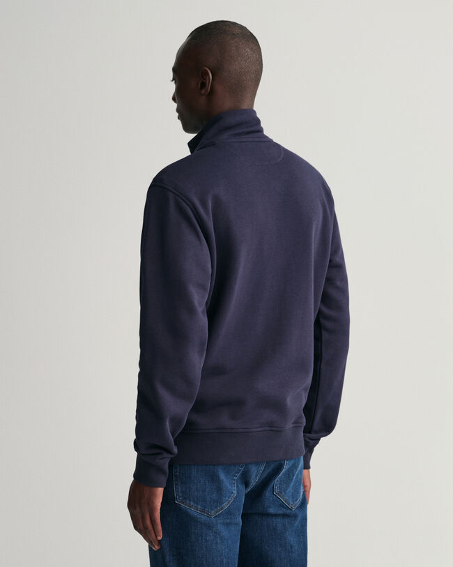 Felpa Retro Crest con zip corta