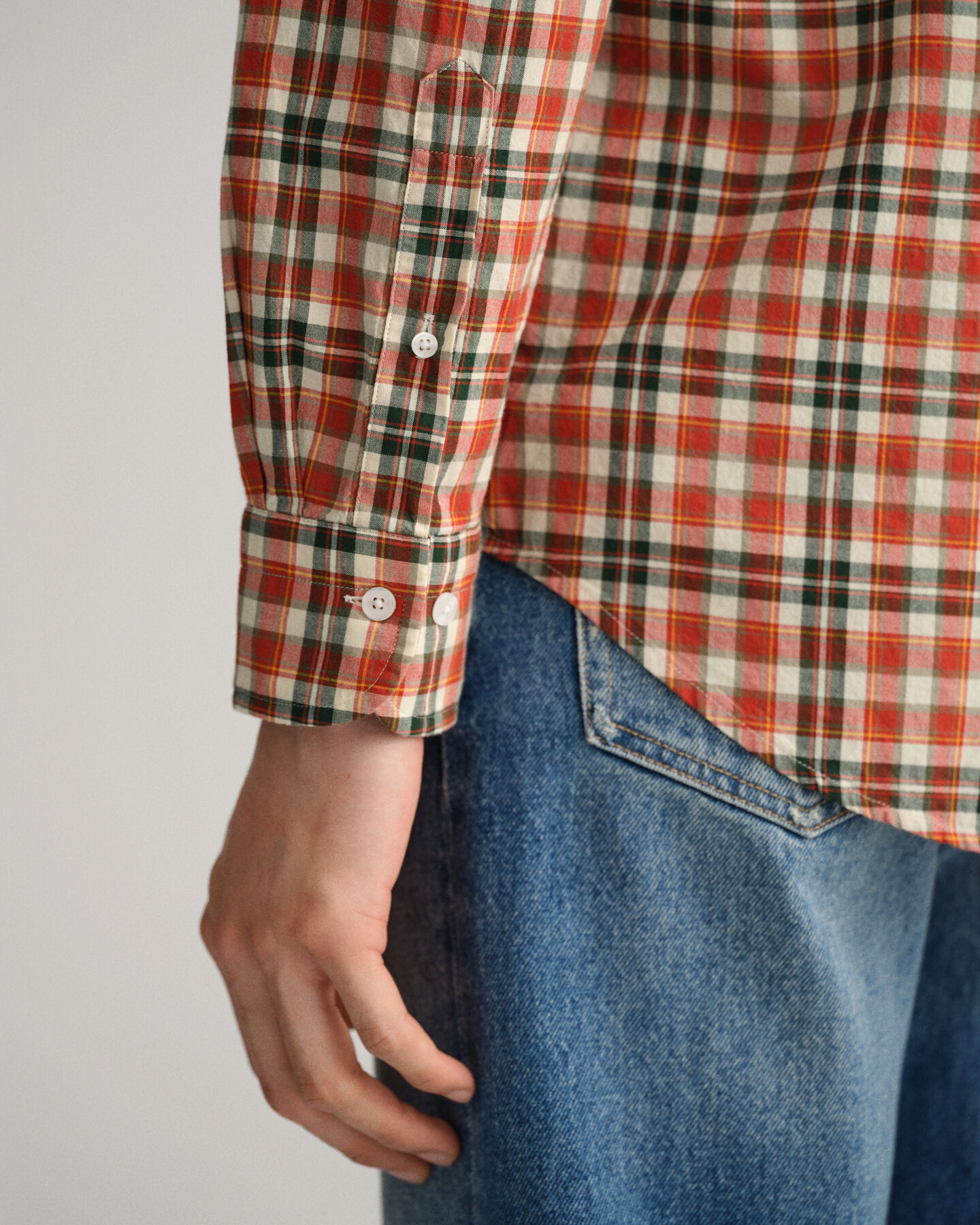 Camicia in broadcloth scozzese regular fit