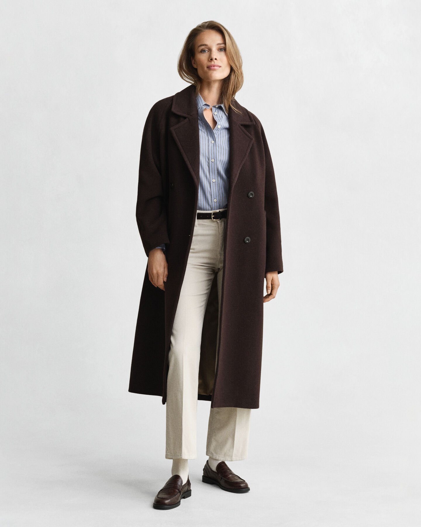 Camicia in popeline a righe regular fit