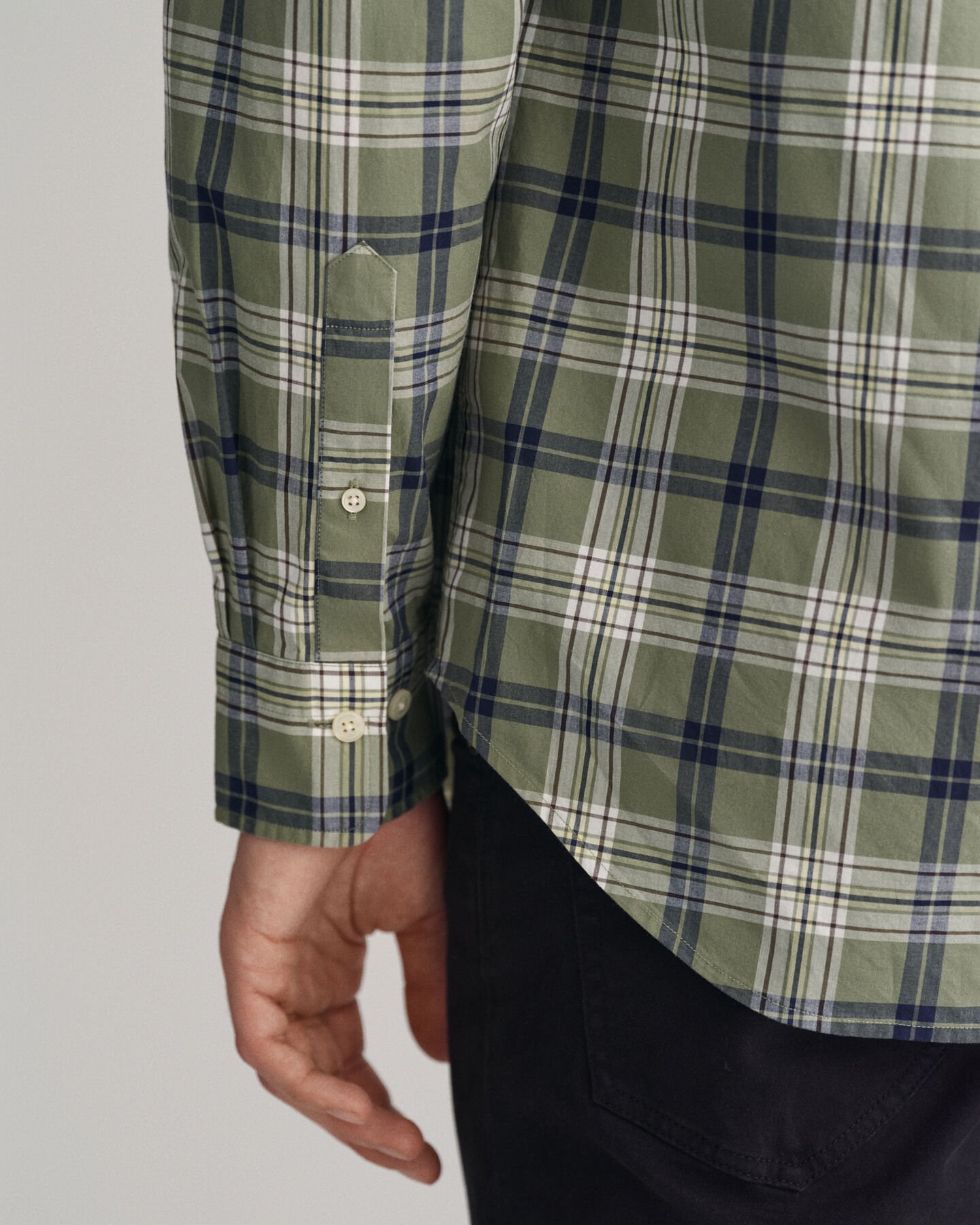 Camicia a quadri in popeline regular fit