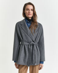 Giacca cucita a mano con cintura