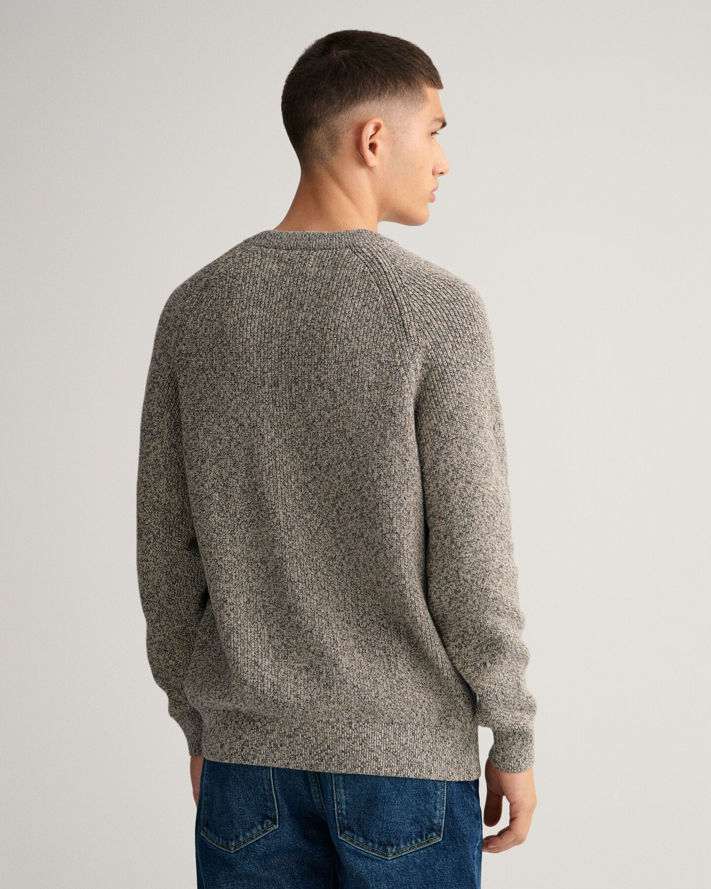 Maglia girocollo in cotone ritorto