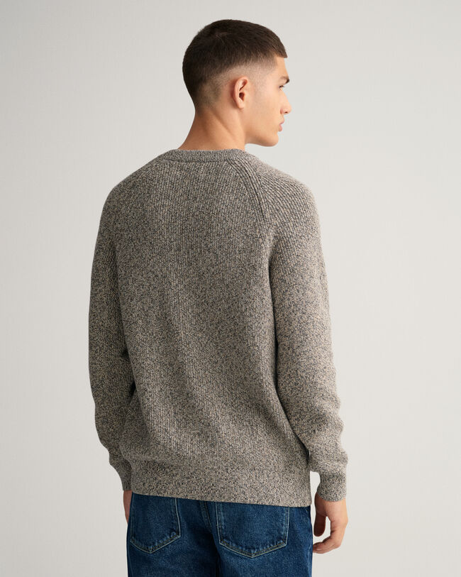 Maglia girocollo in cotone ritorto