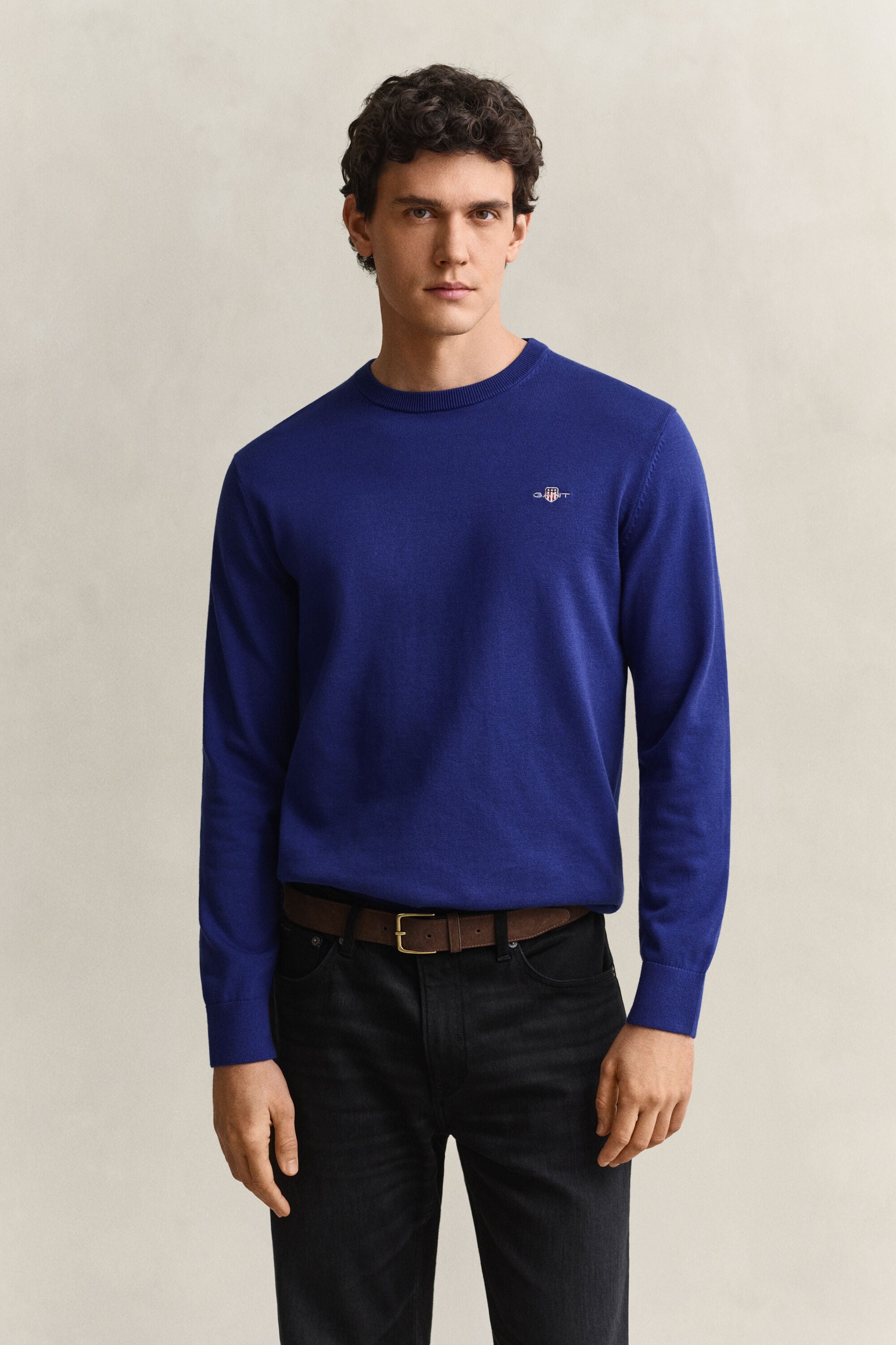 Maglia girocollo in cotone classico