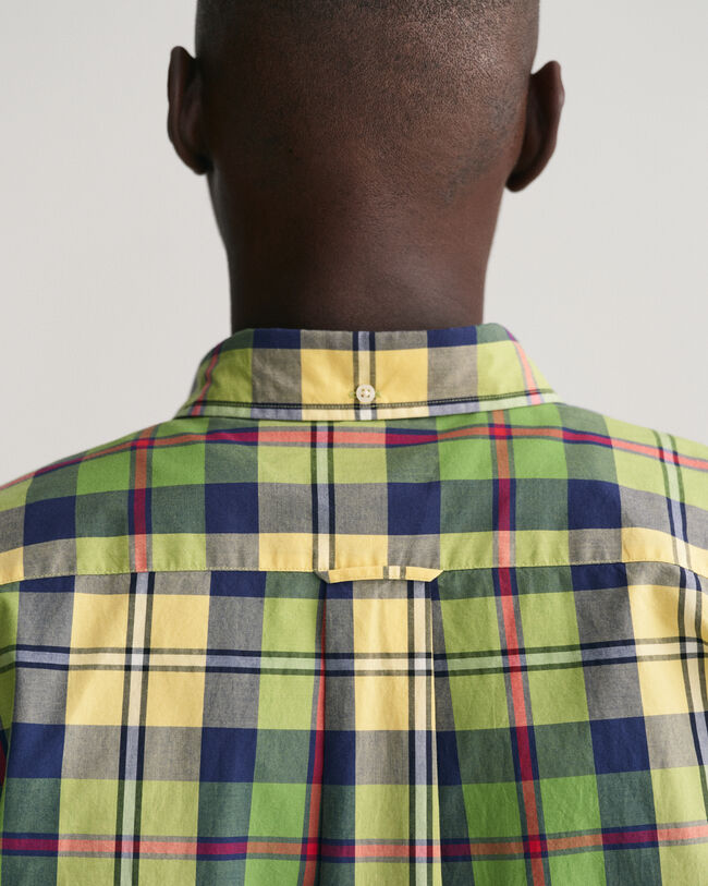 Camicia a quadri grandi in popeline regular fit