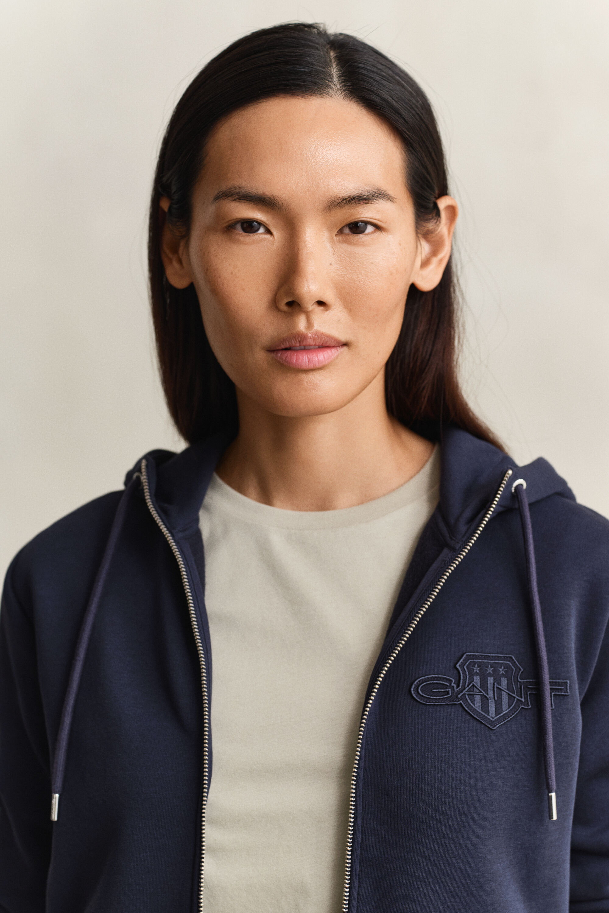 Felpa con zip e cappuccio Tonal Shield