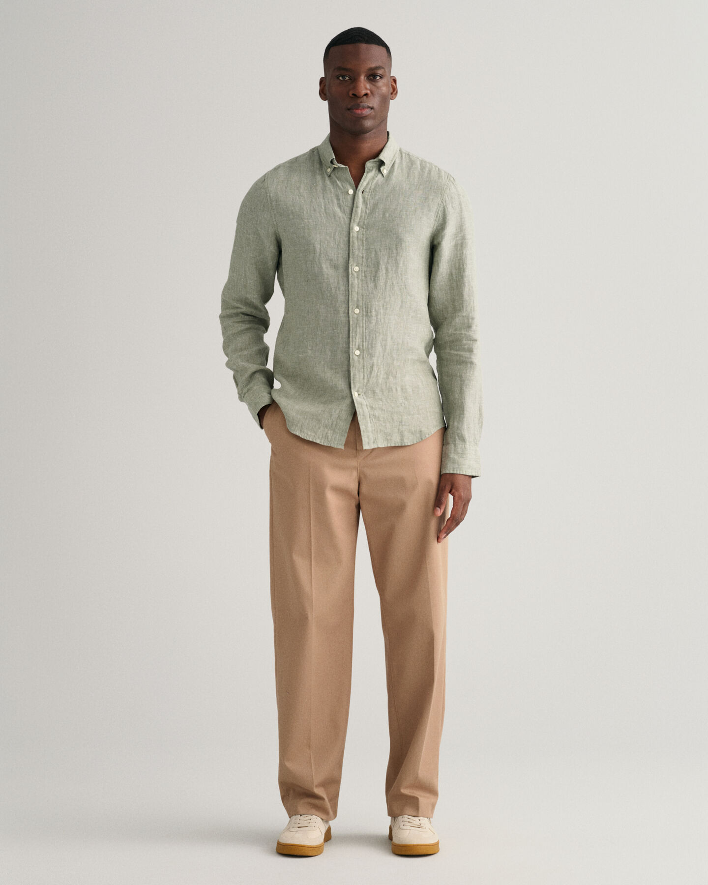 Camicia di lino slim fit