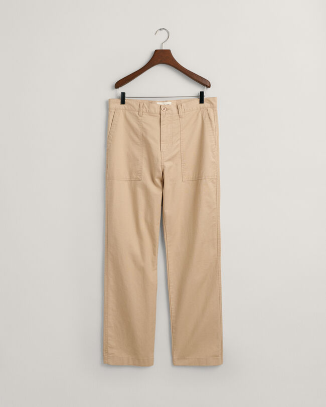 Chino in misto cotone-lino regular fit