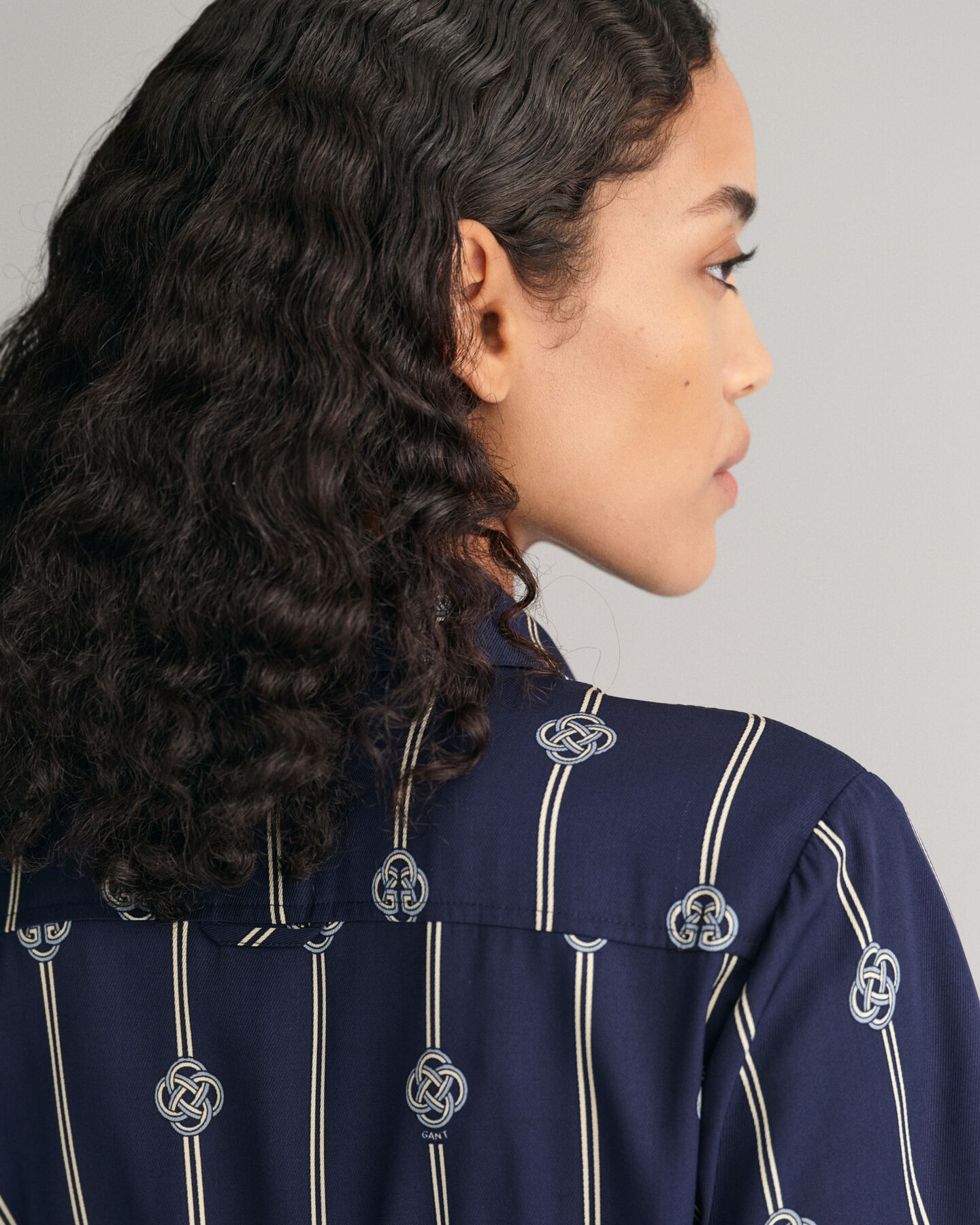 Abito chemisier a maniche corte con stampa