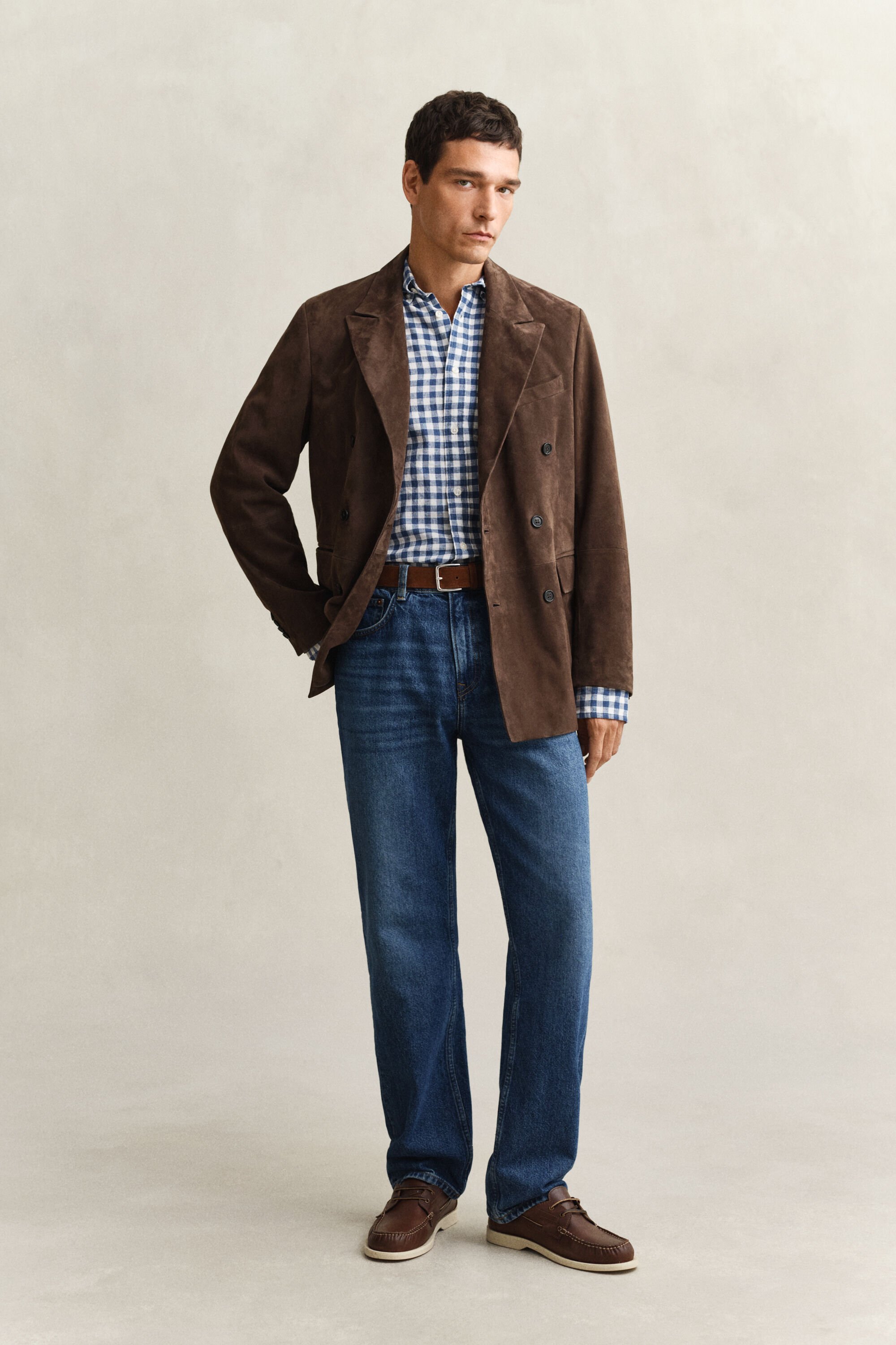 Camicia in misto lino percalle