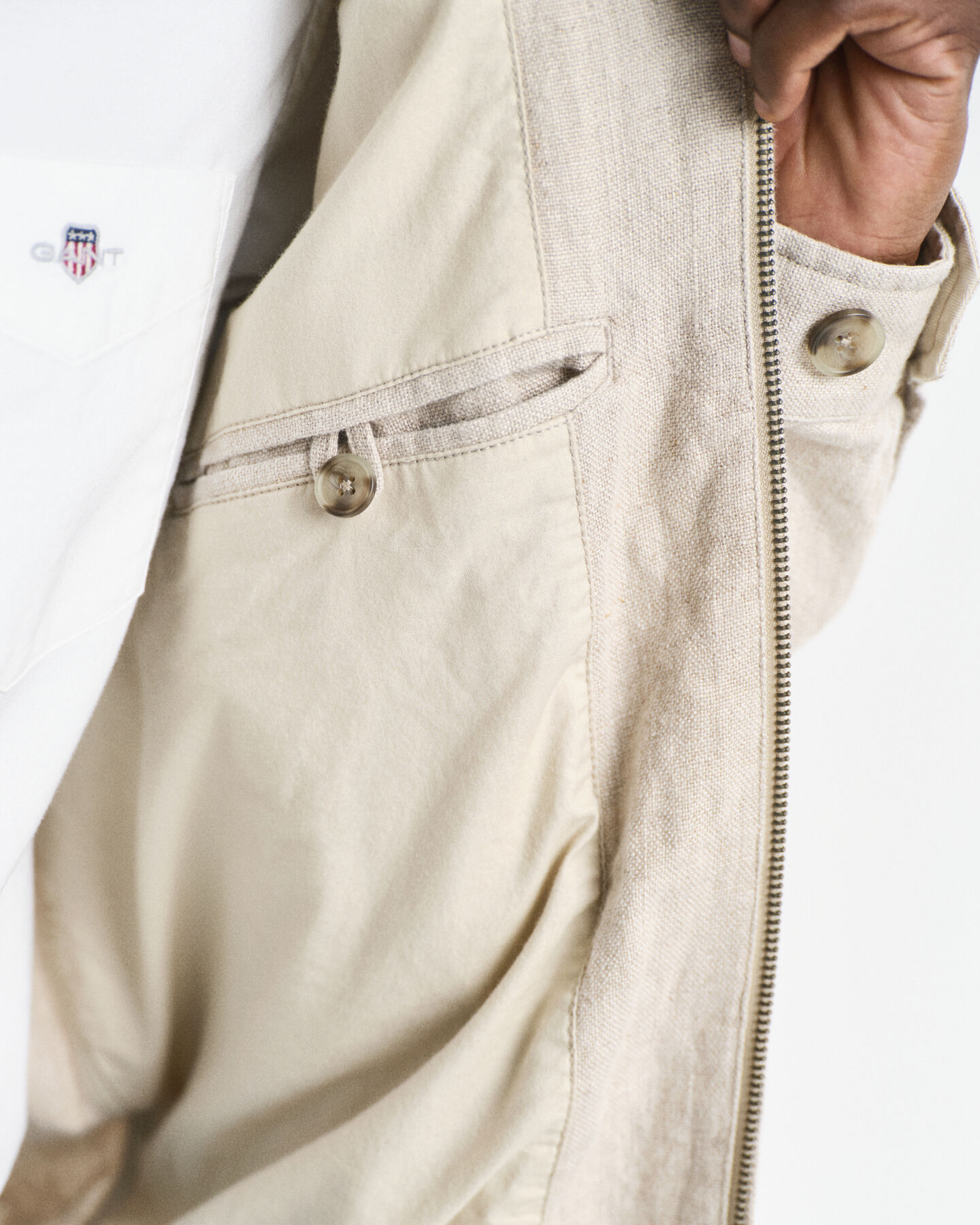 Giacca Harrington in lino