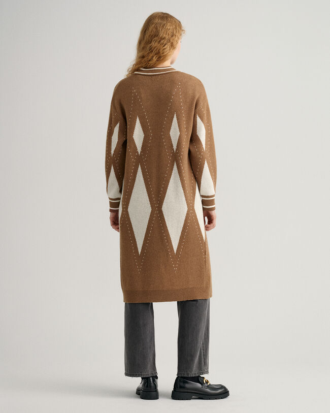 Cardigan lungo Argyle